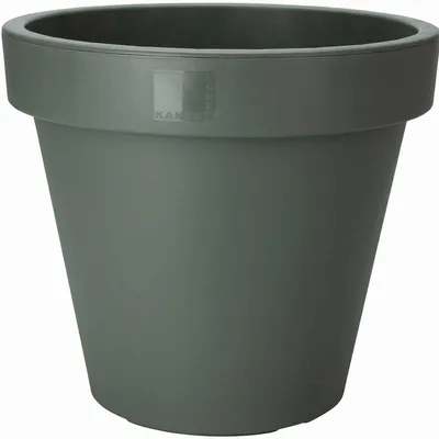 Produktbild von Runder Blumentopf aus Kunststoff, grün, 60 cm, wetterfest für Garten und Balkon