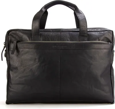 Immagine prodotto di SPIKES & SPARROW Pelle borsa da ufficio borsa a tracolla con scomparto per laptop Bronco Business Bag Black nero
