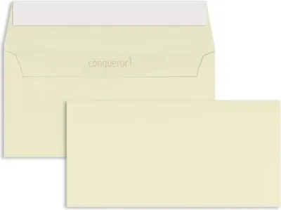Produktbild von Briefumschläge Conqueror Smooth Glatt DINlang 120g/qm HK VE=500 Stück perlmutt