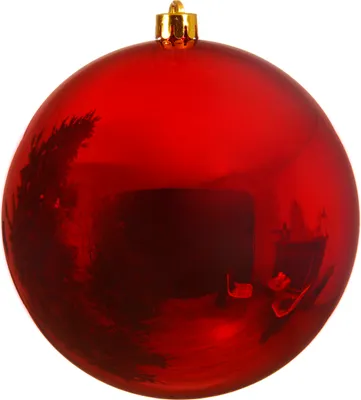 Produktbild von Bruchsichere glänzende Christbaumkugel 14 cm rot