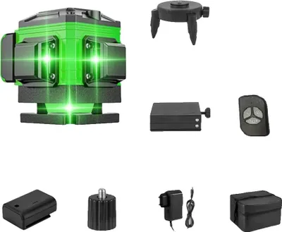 Zdjęcie produktu dla Poziomica laserowa, funkcja samopoziomowania, projekcja linii 3 x 360, 12 linii