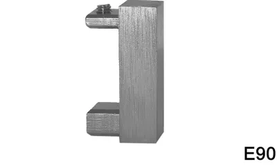 Produktbild von Innenlauf Gardinenstange eckig Edelstahl Look kantiges Design Erstellen BASIT®