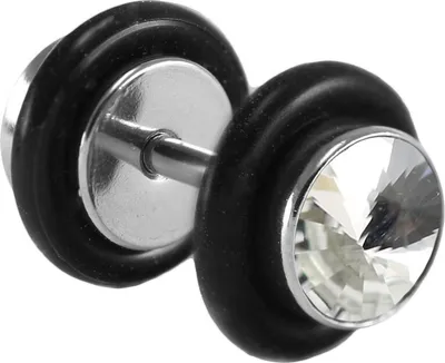 Produktbild von Fake Plug mit Kristallstein Größe - 8 mm Farbe - Transparent