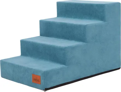 Produktbild von Hobbydog Hundetreppe, Savoy, In Zwei Größen,Antirutsch,Beständig Verschiedene Farben - 4 Stufen - 60 x 40 x 40 cm [Größe: L] - Türkis