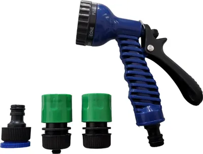 Produktbild von Gartenbrause Set Multifunktionsbrause Gartenspritze inklusive Adapter Blau