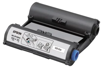 Image de Epson RC-R1WNA - Ruban encreur Blanc 50-100 mm x 30 m