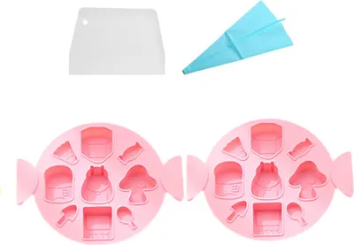 Produktbild von 2 Packungen Schokoladen-Silikonformen Für Süßigkeiten, Lebensmittelechte Gummi-Formen, Antihaftbeschichtet, DIY-Schokoladenform Für Fondant, Backen, Eiswürfel Und Kuchendekoration