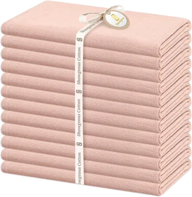 Produktbild von Baumwoll-Servietten 43x43 Cm, Hochwertige Waschbare Stoffservietten, Elegant Für Hochzeit Festlich Tischdekoration