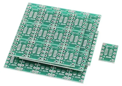 PCB Adapter Konverter 13x10mm SOT23 MSOP10 zu DIP10 50 Stk