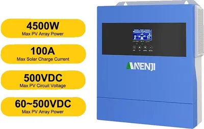 Produktbild von Hybrid-Solarwechselrichter, reine Sinuswelle, integrierter MPPT, ANJ-4000W-24V-WIFI, 220-240V, 24V