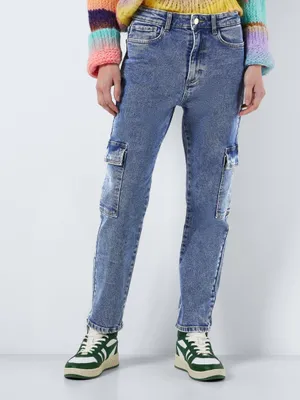 Produktbild von NOISY MAY Cargo Jeans Hose Regular Fit Denim Pants Größe: 27W / 30L