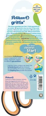 Produktbild von Schulschere griffix spitz Linkshänder NeonBlack Packung mit 5 Stück