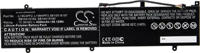 Produktbild von vhbw Akku Ersatz für Lenovo SB10X18190, SB10X18189, L19M4PF2, L19C4PF2, 5B10X18187 für Notebook (4500 mAh, 15,36 V, Li-Polymer)
