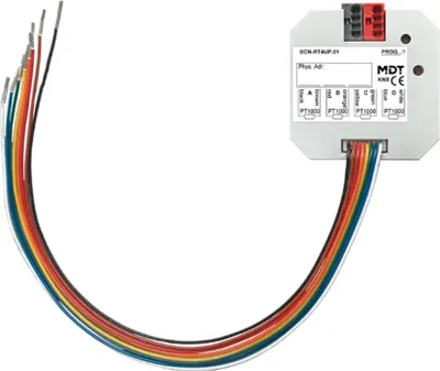 Zdjęcie produktu dla MDT SCN-RT4UP.01 Regulator temperatury/czujnik 4-krotny podtynkowy (SCN-RT4UP.01)