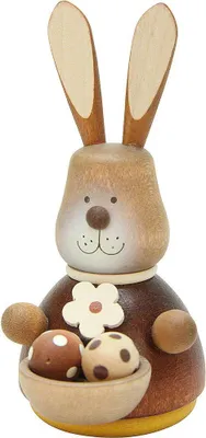Produktbild von Wackelhase mit Eierkorb natur (9,8cm) von Christian Ulbricht