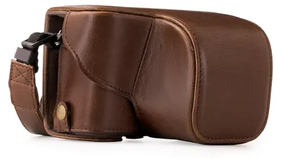Zdjęcie produktu dla Elzusha - Eleganckie etui ze skóry dla aparatów Sony Alpha, w kolorze ciemnobrązowym