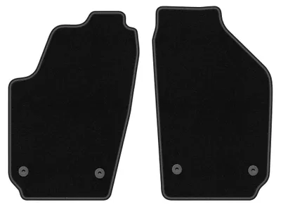 Image de Tapis avant en moquette pour Volkswagen Polo IV 9N 2001-2009 (à hayon) – 2 pièces, noirs, sur mesure – Wielganizator BASIC