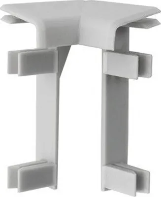 Produktbild von 2,5m Teppichleiste Kettelleisten Teppich Leiste Ketteln WEISS 50mm Innenecke HELLGRAU 1 Stk.