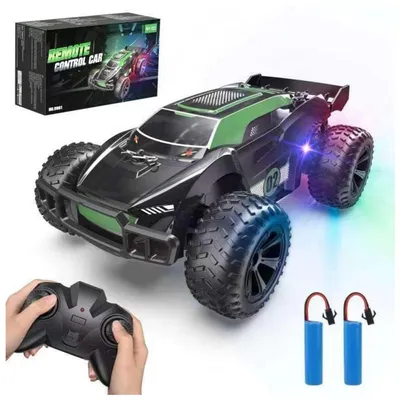 Produktbild von RC-Auto Offroad 2,4 GHz Ferngesteuertes Auto bis 15 km/h, LED-Scheinwerfern 2 Akkus 500 mAh, bis 70 Minuten Fahrzeit, 2WD Geländewagen