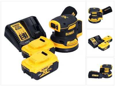 Zdjęcie produktu dla Akumulatorowa szlifierka mimośrodowa DeWalt DCW 210 P2 18 V 125 mm bezszczotkowa + 2x akumulator 5,0 Ah + ładowarka