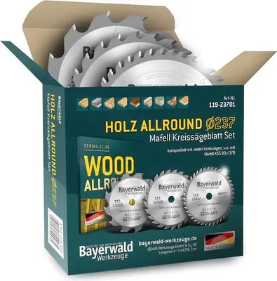 Produktbild von Bayerwald HOLZ ALLROUND Ø237 Mafell Kreissägeblatt Set
