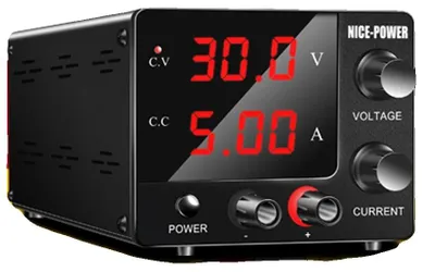 Zdjęcie produktu dla Zasilacz laboratoryjny, regulowana napięcie, kompaktowa konstrukcja, 0-30V, 0-5A, 150W