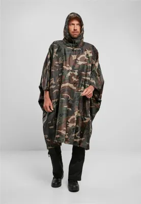 Produktbild von Brandit BD3169 | Ripstop Poncho One Size - Farbe: Woodland - Größe: One Size