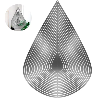 Produktbild von Edelstahl Deko Windspiel - wetterbeständig - Abmessung: 300*200MM - attraktive Edelstahl-Dekoration zum Aufhängen