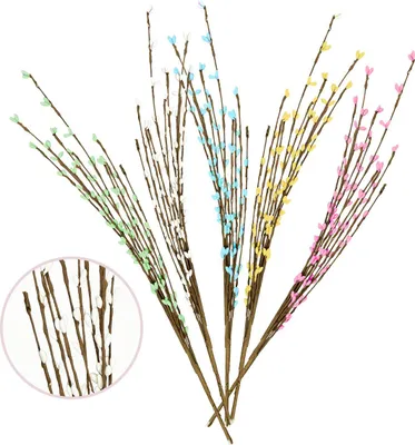 Immagine prodotto di Gattini Gattini colorati su filo metallico Decorazione pasquale 50 cm