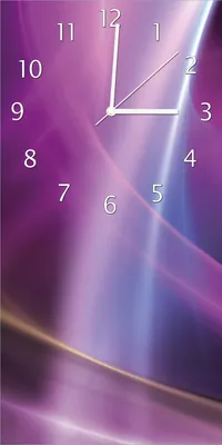 Produktbild von Wallario Design Wanduhr Abstraktes Muster in violett lila pink schwarz aus Echtglas, Größe 30 x 60 cm