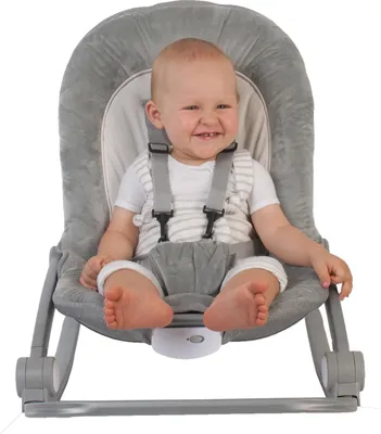 Produktbild von Babywippe B-Rocker grau, Babyschaukel mit Musik, Vibration und Spielebogen