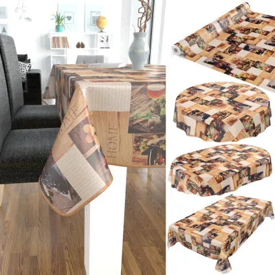 Produktbild von Tischdecke Wachstuch Essen Rot Robust Wasserabweisend Breite 140 cm Länge 100 cm
