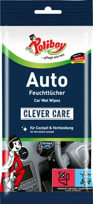 Produktbild von Poliboy Staubmeister Auto Feuchttücher, 20 Stück
