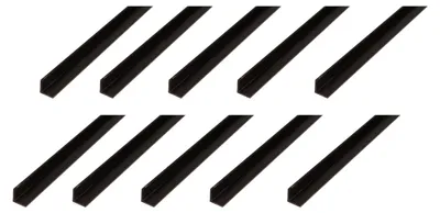 Obrázek produktu pro Alberts, profilový díl, PVC, černý, rozměry 30 x 20 x 3 mm, délka 2 metry