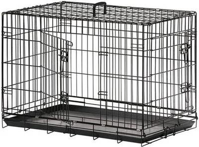 Produktbild von Transportkäfig / Drahtkäfig schwarz Karlie zweitürig 120x76x82cm