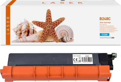 Zdjęcie produktu dla Cyanowy toner 3.6-TN248C, kompatybilny z Brother TN-248C. Wydajność: 1200 stron