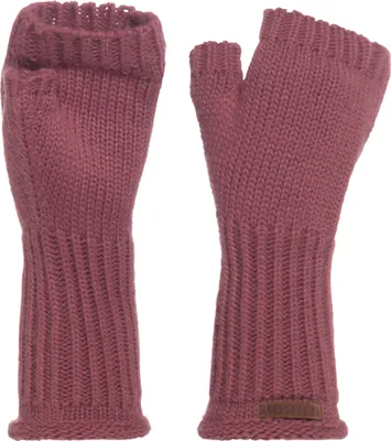 Produktbild von Knit Factory Cleo Handstulpen - Stone Red - One Size