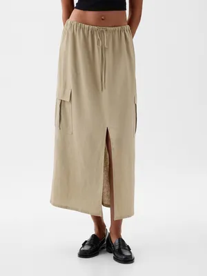Produktbild von GAP Leinen-Utility-Midirock L