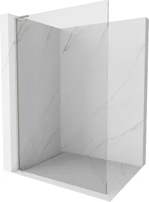 Produktbild von Mexen Kioto L Duschwand Walk-in 80 x 200 cm, transparent, gebürstetes Nickel - 800-080-103-97-00
