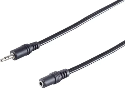 Produktbild von S/CONN maximum connectivity Klinken Kabel Verlängerung-Klinkenstecker 3,5mm Stereo auf Klinkenkupplung 3,5mm Stereo, 2,0m (30805-2.0)