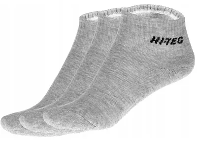 Productafbeelding van Hi-Tec - "Quarro" enkelsokken voor heren/dames, uni (3-pack), model IG4618 (maat 35,5 EU - 39,5 EU), kleur: gemêleerd grijs