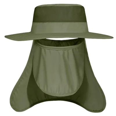 Produktbild von Outdoor-Sonnenschutz-Anglerhut mit breiter Krempe, atmungsaktiv, abnehmbarer Fischerhut