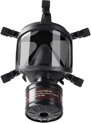 Produktbild von Vollgesichtsmaske mit 40-mm-Aktivkohlefilter – Chemieschutzmaske – Gesichtsmaske – Schwarz – Hochwertiges Silikon – Bequem für den langfristigen Gebrauch – Gasmaske