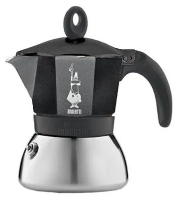 Immagine prodotto di Bialetti Moka Induktion 006936 Moka 0.28 L Alluminio 6 tazze Polipropilene PP Nero Argento