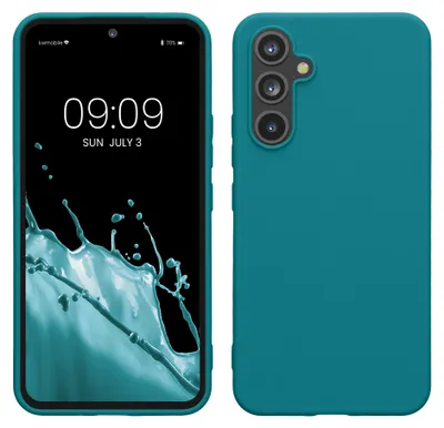 Produktbild von kwmobile Handyhülle für Samsung Galaxy A54 5G Hülle - TPU Case - Kabelloses Laden - Schutzhülle Cover in Petrol matt