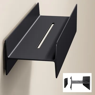 Produktbild von doporro Duschablage ohne Bohren mit Schrauben, 40 cm Badezimmer Organizer und Duschregal, Wandregal aus Aluminiumlegierung, Matt schwarz Reglo-03
