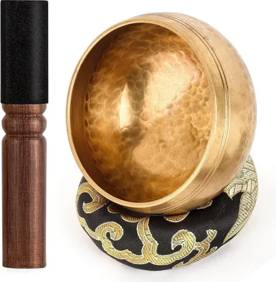 Image de Ensemble de bols chantants tibétains, fabriqués à la main au Népal, pour la méditation et le yoga, diamètre de 8 cm