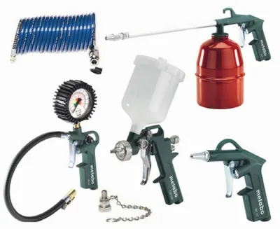 Obrázok produktu pre Metabo Druckluft-Werkzeugset LPZ 7 Set Blaspistole Reifenfüllmessgerät