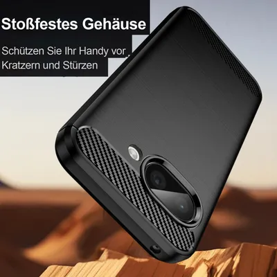 Produktbild von Hülle für Google Pixel 9A Carbon Outdoor Case Back Cover Handy Tasche Handyhülle