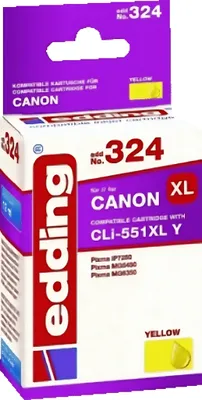 Produktbild von edding Tintenpatrone EDD-324 gelb Canon CLI-551 XL
